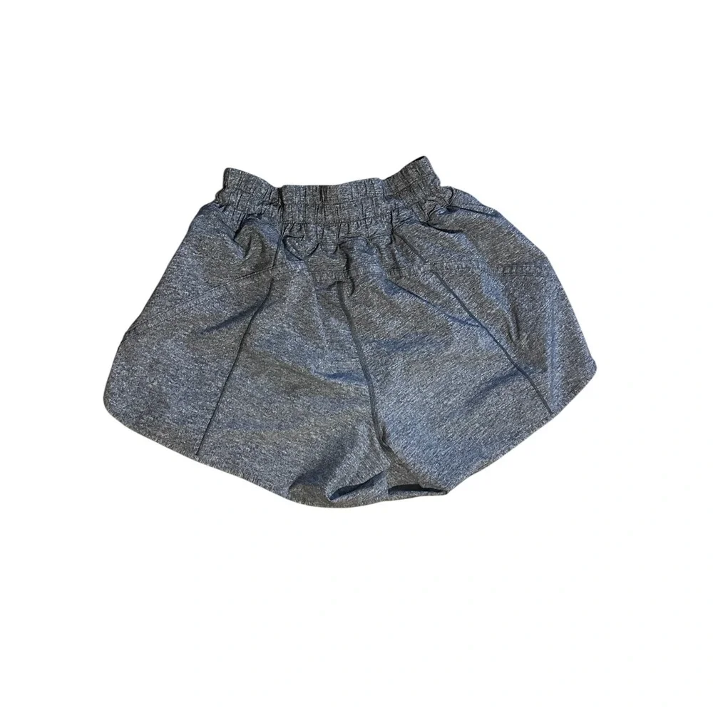 Lululemon Tracker Short V Heathered Grey Space Dye Running Shorts Size 6 LW7AUZS_3